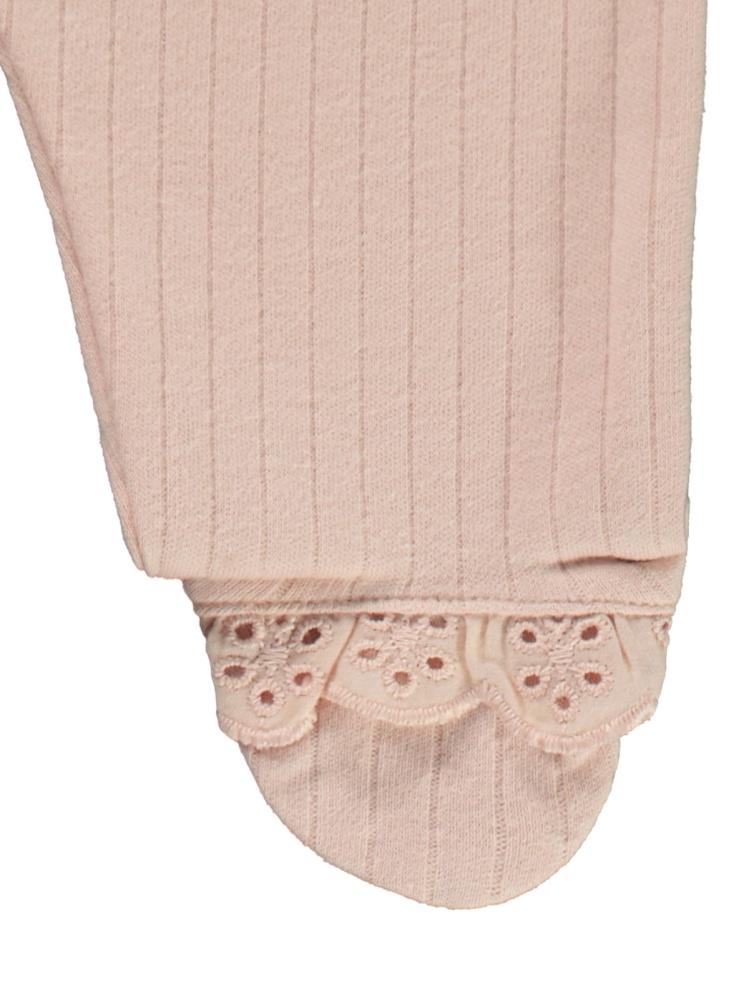 Civil Baby Patikli Winter Flower Baskılı 1-9 Ay Pijama Takımı - Pudra