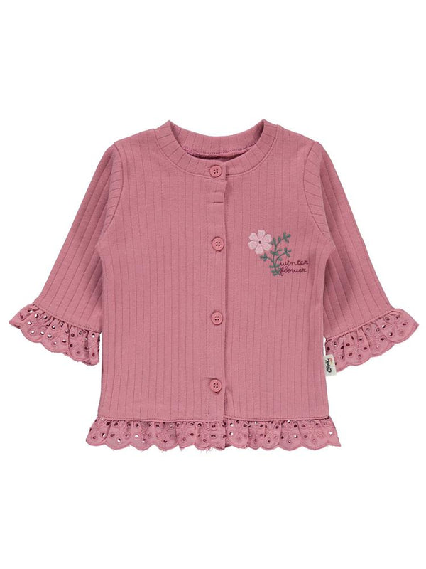 Civil Baby Patikli Winter Flower Baskılı 1-9 Ay Pijama Takımı - Pembe