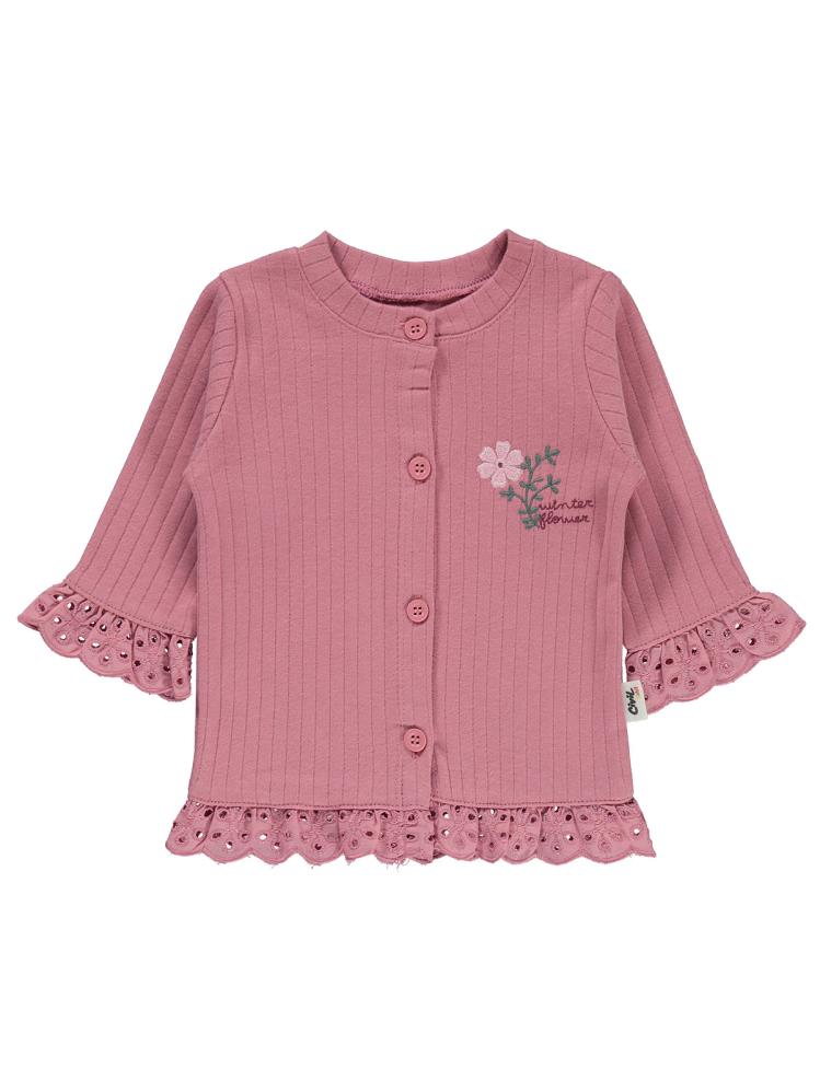 Civil Baby Patikli Winter Flower Baskılı 1-9 Ay Pijama Takımı - Pembe