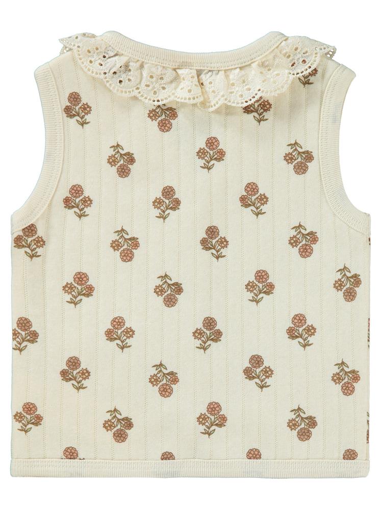 Civil Baby Romantik Çiçek 6-18 Ay Yelek - Bej