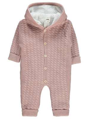 Civil Baby Saç Örgülü Welsoftlu 6-18 Ay Tulum - Pembe