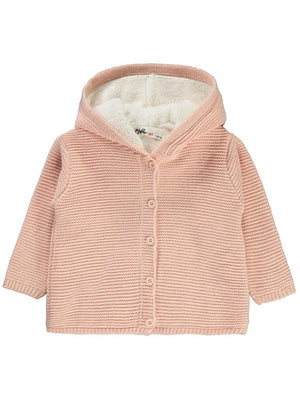 Civil Baby Örgülü Welsoftlu 6-18 Ay Hırka - Pudra