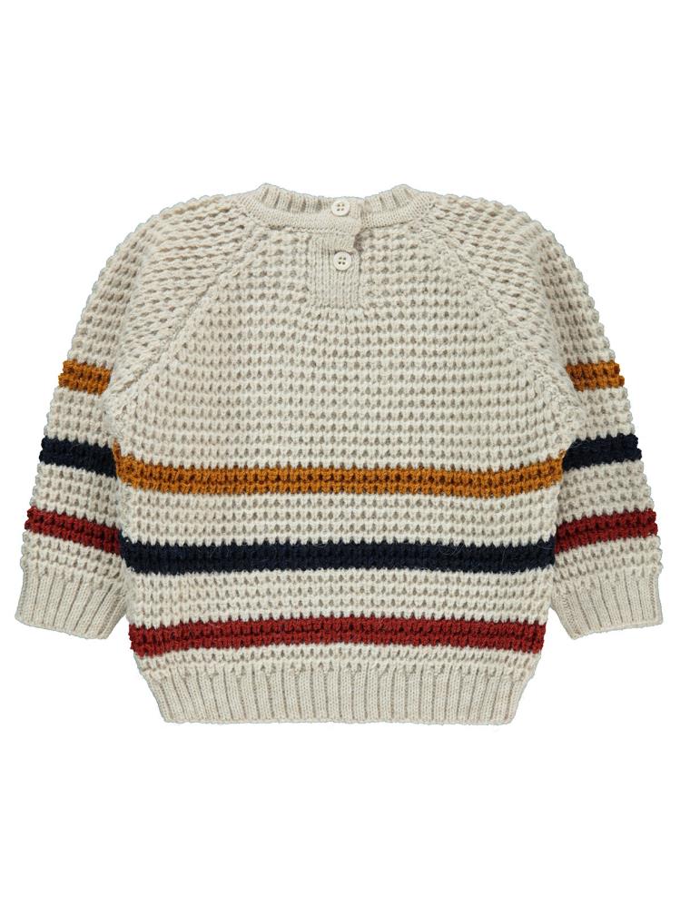 Civil Baby Çizgili 6-18 Ay Kazak - Bej