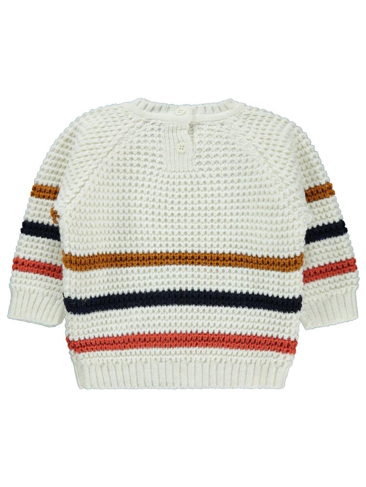 Civil Baby Çizgili 6-18 Ay Kazak - Ekru