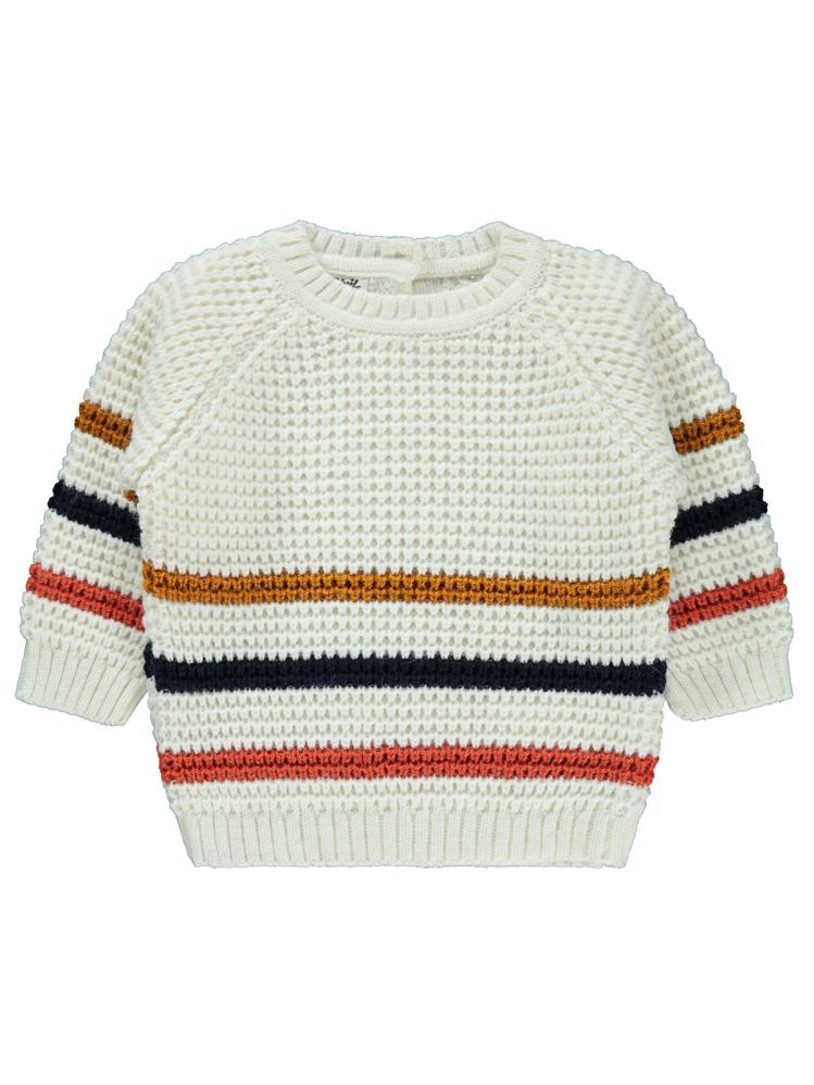 Civil Baby Çizgili 6-18 Ay Kazak - Ekru