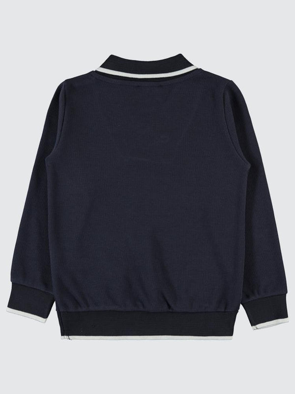 Civil Boys Cvl Etiketli Yakalı 6-9 Yaş Sweatshirt - Gri