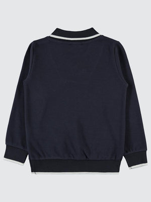 Civil Boys Cvl Etiketli Yakalı 6-9 Yaş Sweatshirt - Gri