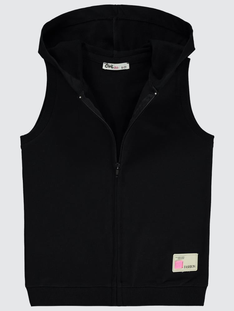 Civil Girls Basic 6-9 Yaş Yelek - Siyah