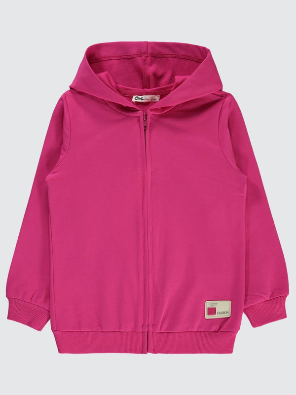 Civil Girls Basic 6-9 Yaş Hırka - Fusya