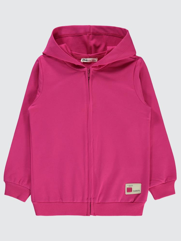 Civil Girls Basic 6-9 Yaş Hırka - Fusya