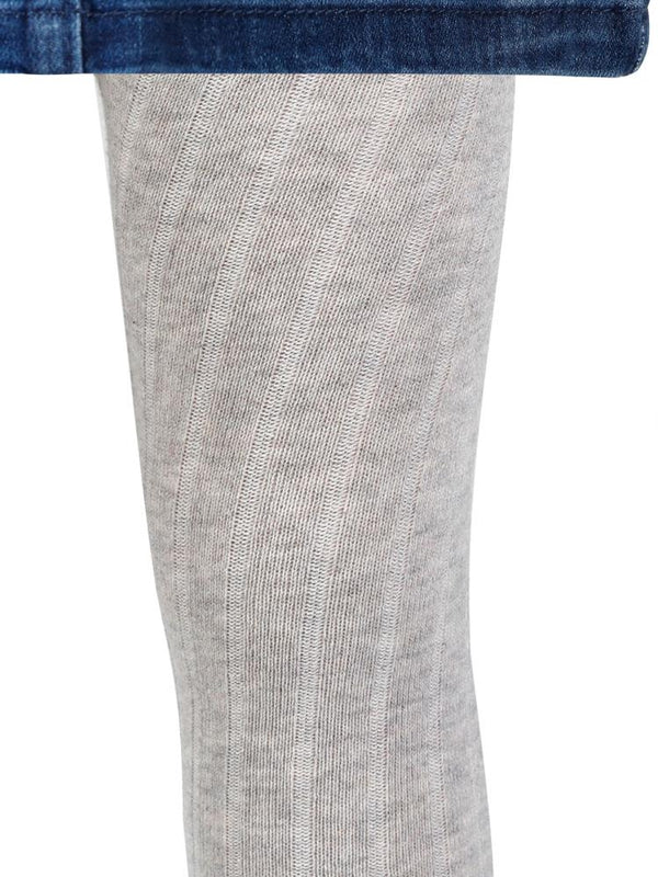 Civil Girls Derbili Düz 3-11 Yaş Külotlu Çorap - Gri