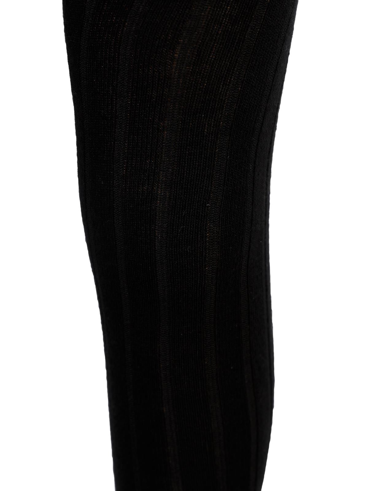 Civil Girls Derbili Düz 3-11 Yaş Külotlu Çorap - Siyah