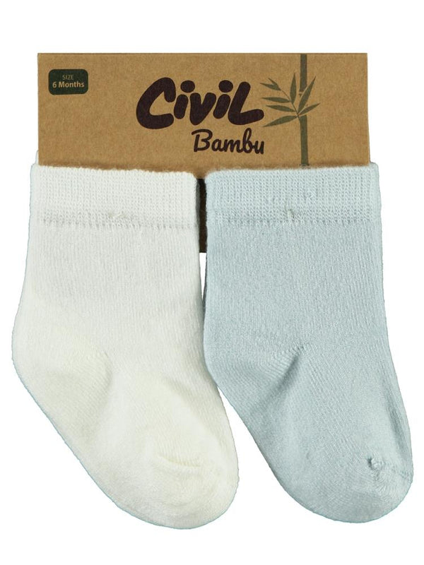 Civil Baby Bambu Organik Bebek Çorap Set - Ekru