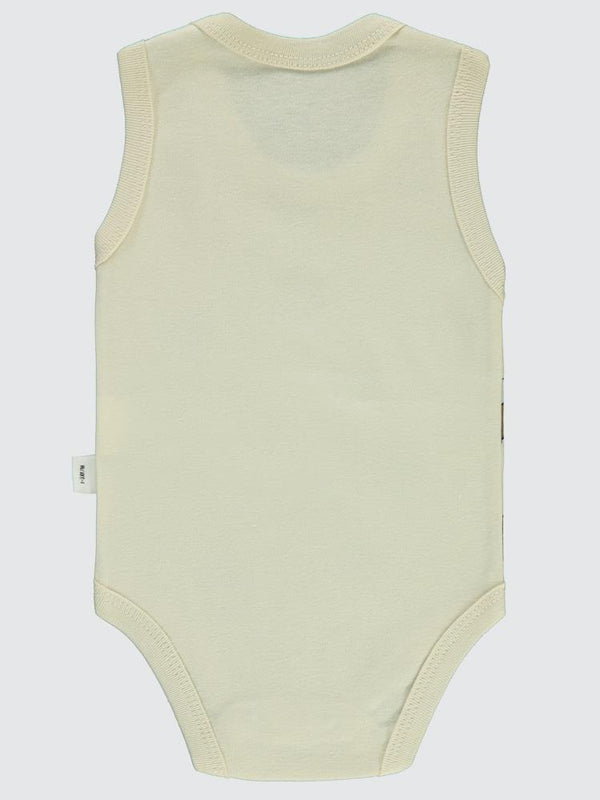 Civil Baby Arı Empirme Baskılı Sfr.Kol1-36 Ay Çıtçıtlı Badi - Bej