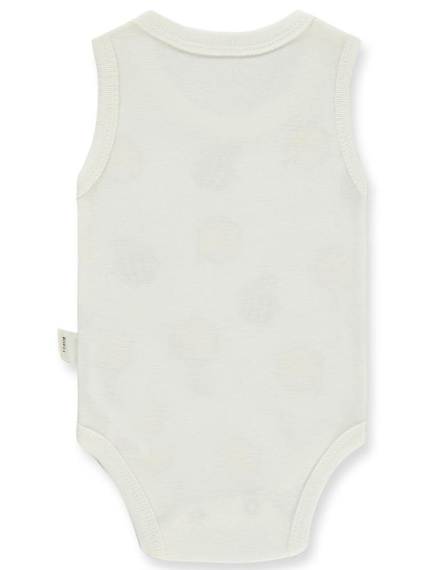 Civil Baby Arı Empirme Baskılı Sfr.Kol1-36 Ay Çıtçıtlı Badi - Ekru