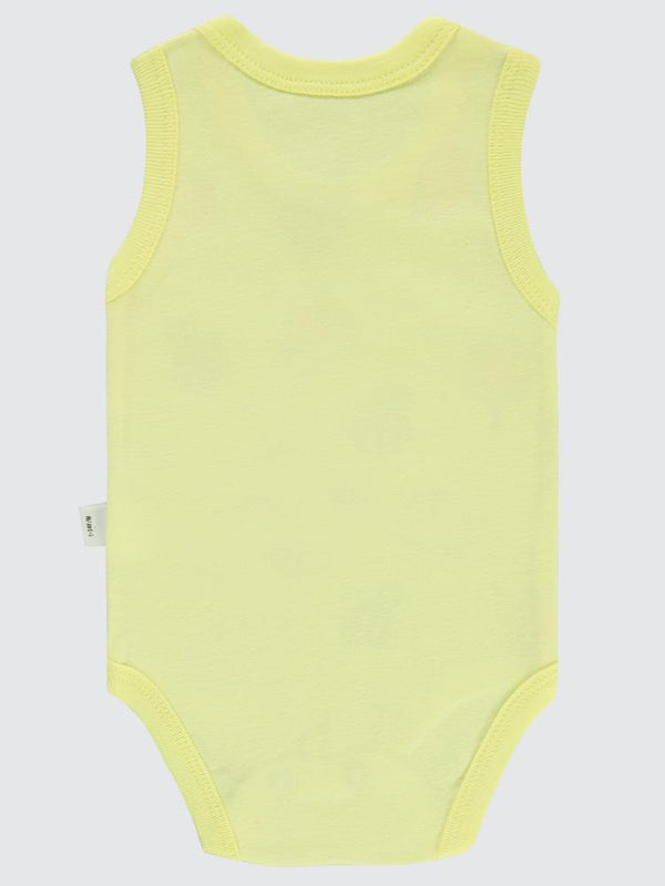 Civil Baby Arı Empirme Baskılı Sfr.Kol1-36 Ay Çıtçıtlı Badi - Sarı