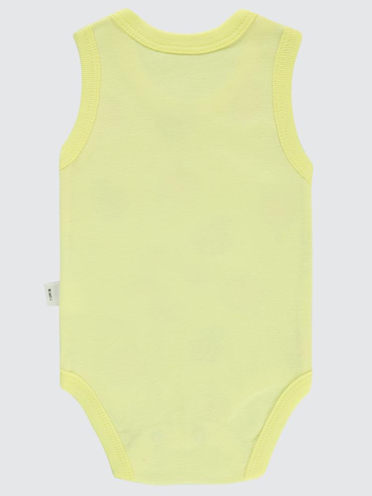 Civil Baby Arı Empirme Baskılı Sfr.Kol1-36 Ay Çıtçıtlı Badi - Sarı