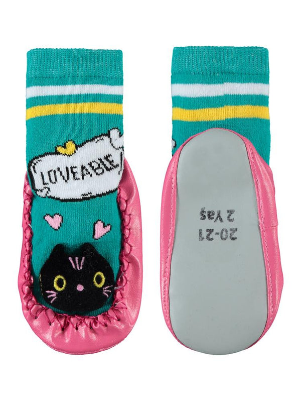 Civil Girls Cat Aksesuarlı 20-24 Numara Kız Çarık Çorap