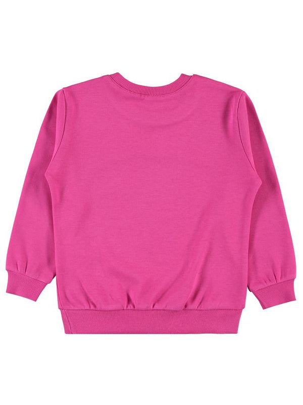 Civil Girls Dama Kelebek Baskılı 2-5 Yaş Sweatshirt - Pembe