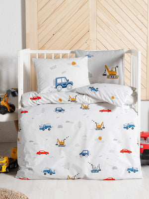 Kanz Ranforce Bebek Nevresim Takımı 100x150 cm - Mavi