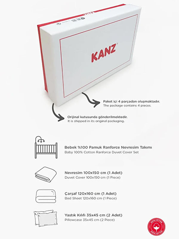 Kanz Park Yatak Nevresim Takımı 80x110 cm - Turuncu