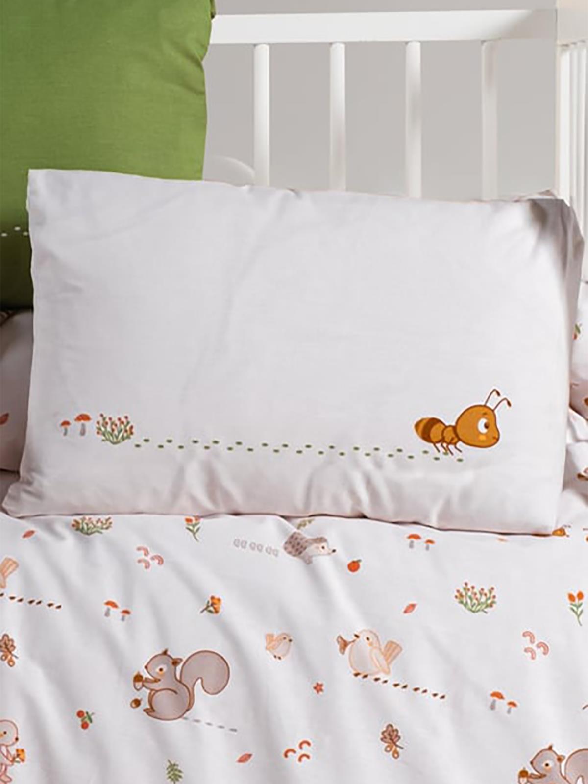 Kanz Pamuklu 2'li Bebek Yastık Kılıfı 35x45 cm - Turuncu