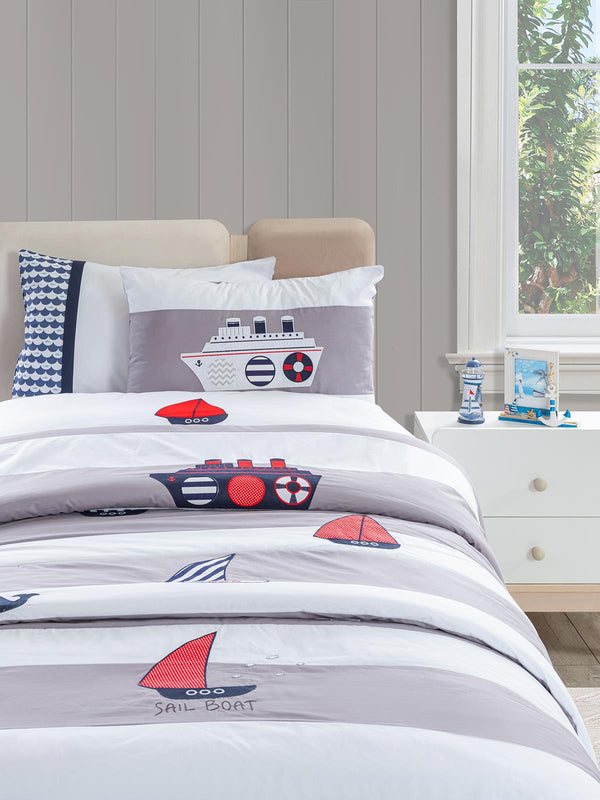 Tiffany Marin 3'lü Tek Kişilik Nevresim Takımı