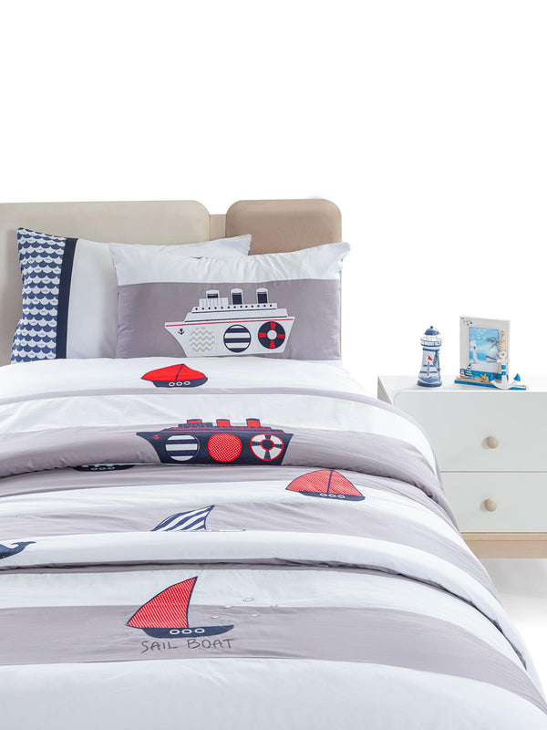 Tiffany Marin 3'lü Tek Kişilik Nevresim Takımı