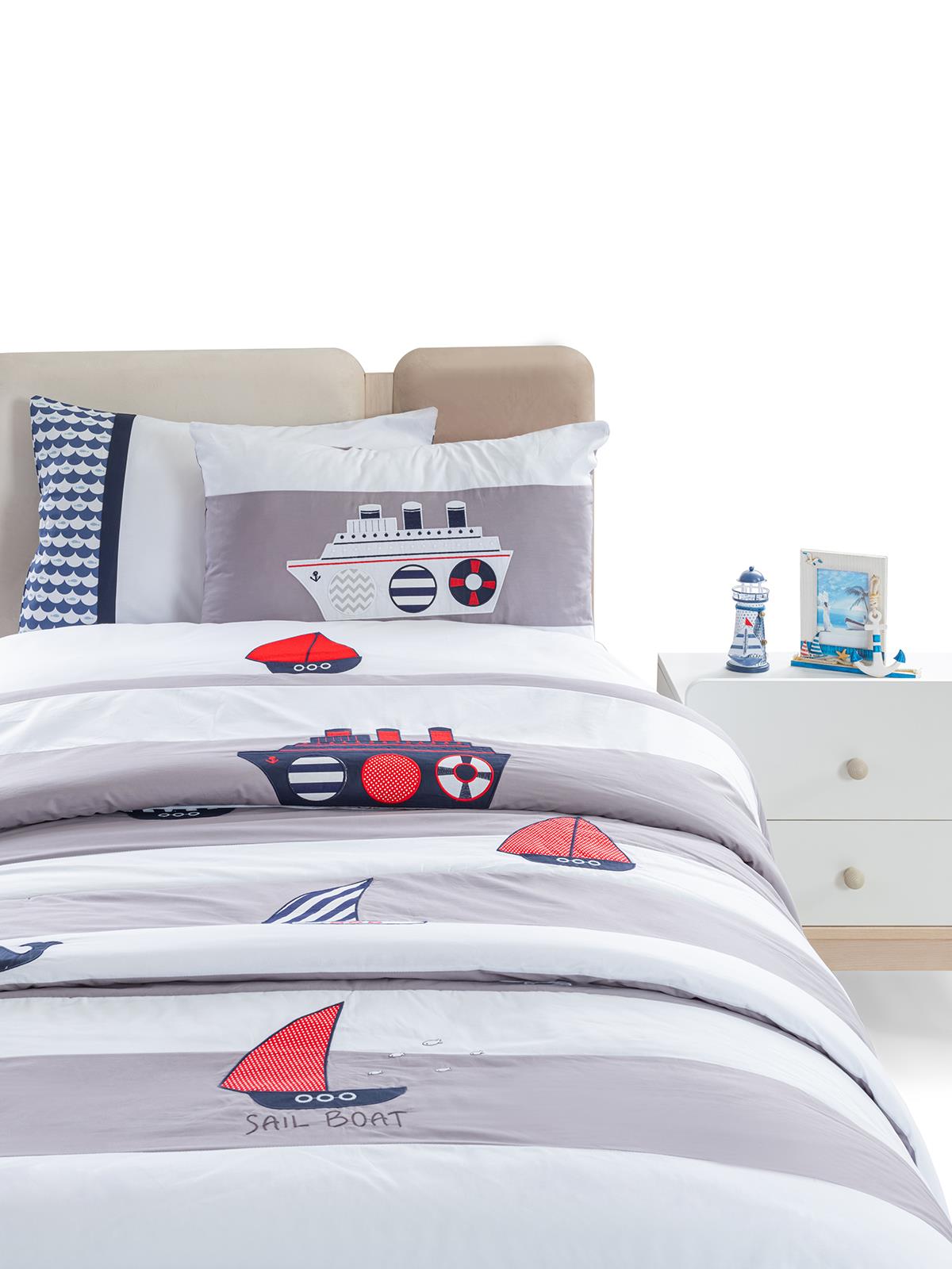 Tiffany Marin 3'lü Tek Kişilik Nevresim Takımı