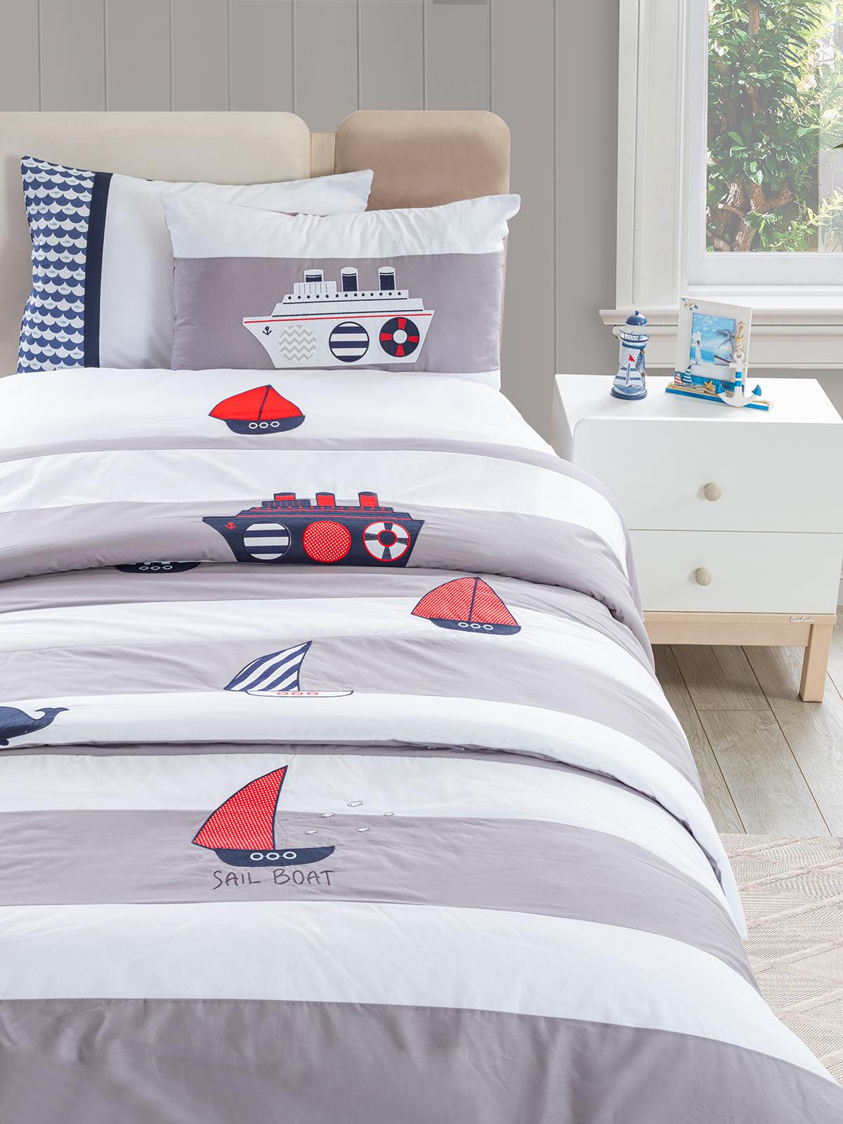 Tiffany Marin 3'lü Tek Kişilik Nevresim Takımı