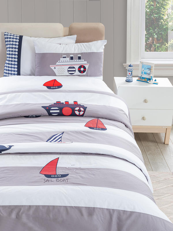 Tiffany Marin 3'lü Tek Kişilik Nevresim Takımı