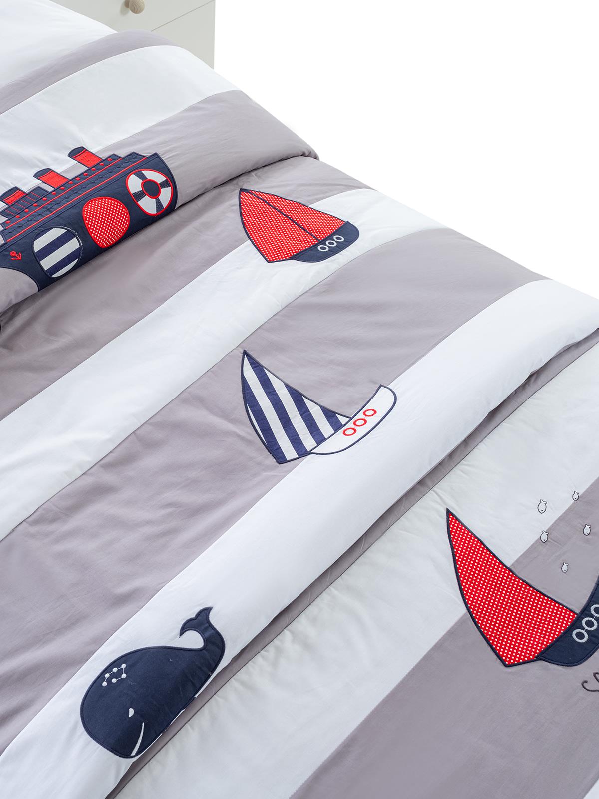 Tiffany Marin 3'lü Tek Kişilik Nevresim Takımı