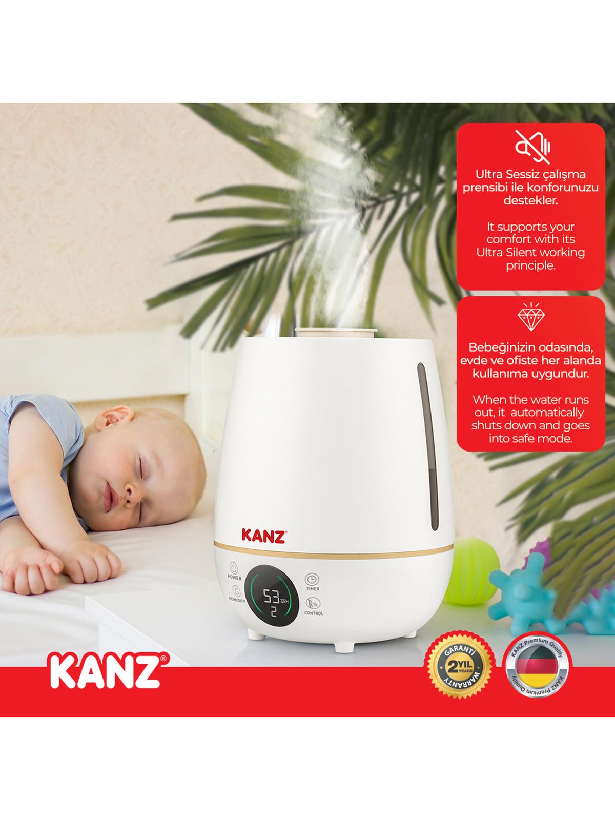 Kanz Dijital Üstten Doldurmalı Buhar Makinesi