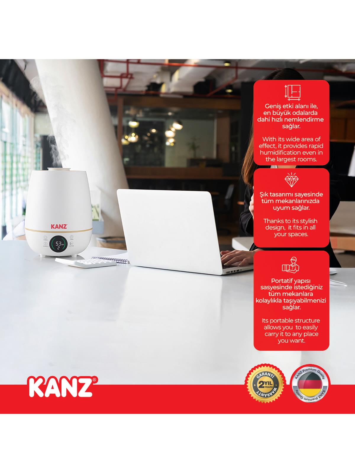 Kanz Dijital Üstten Doldurmalı Buhar Makinesi