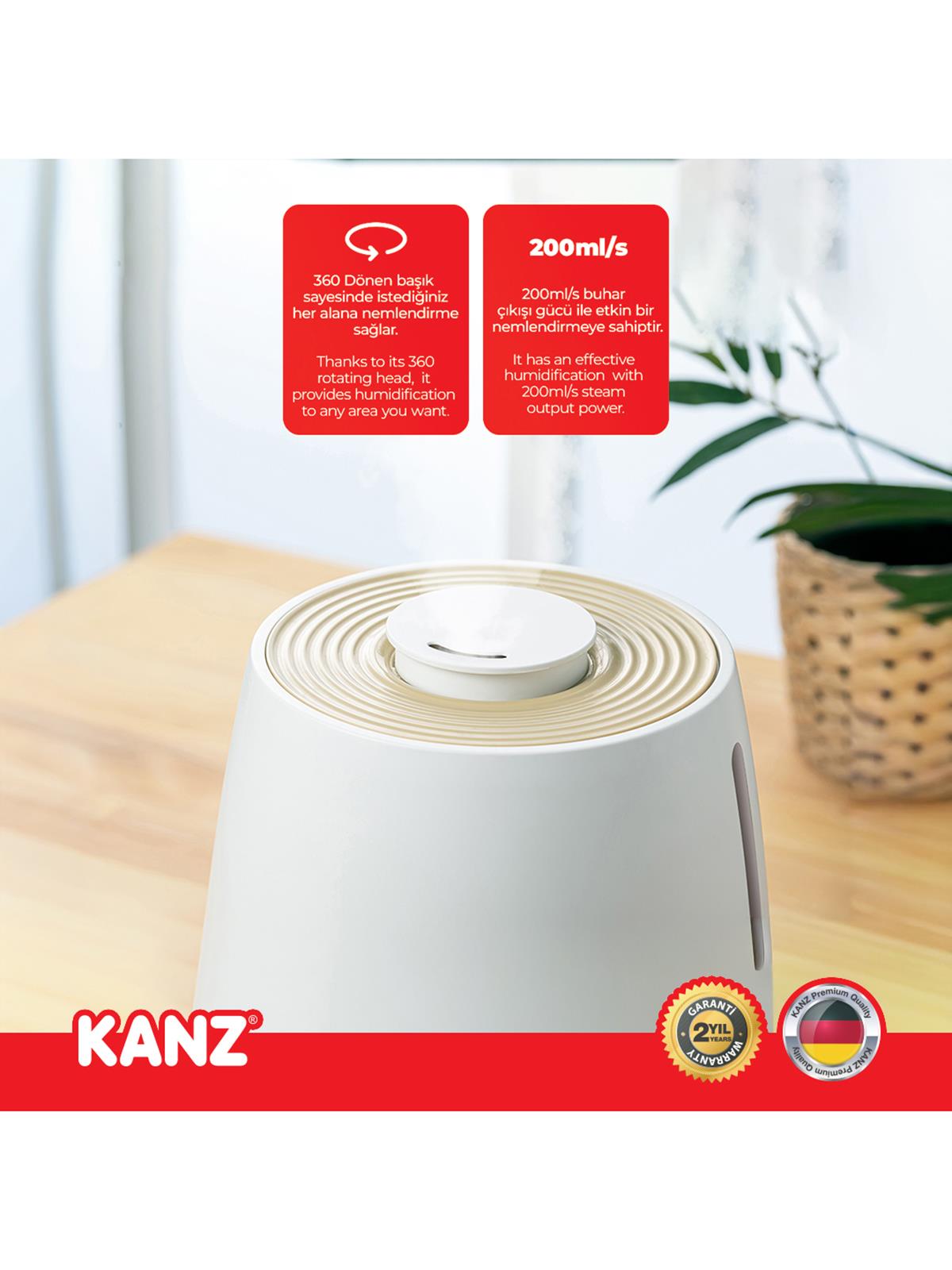 Kanz Dijital Üstten Doldurmalı Buhar Makinesi