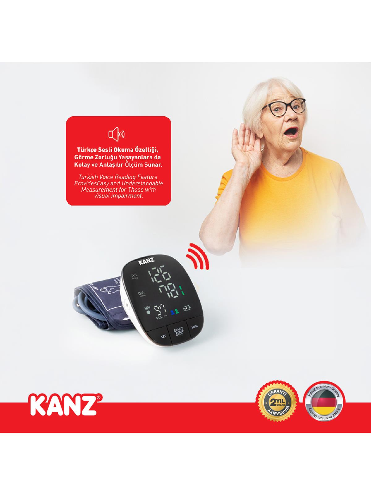 Kanz Dijital Koldan Ölçer Tansiyon Aleti