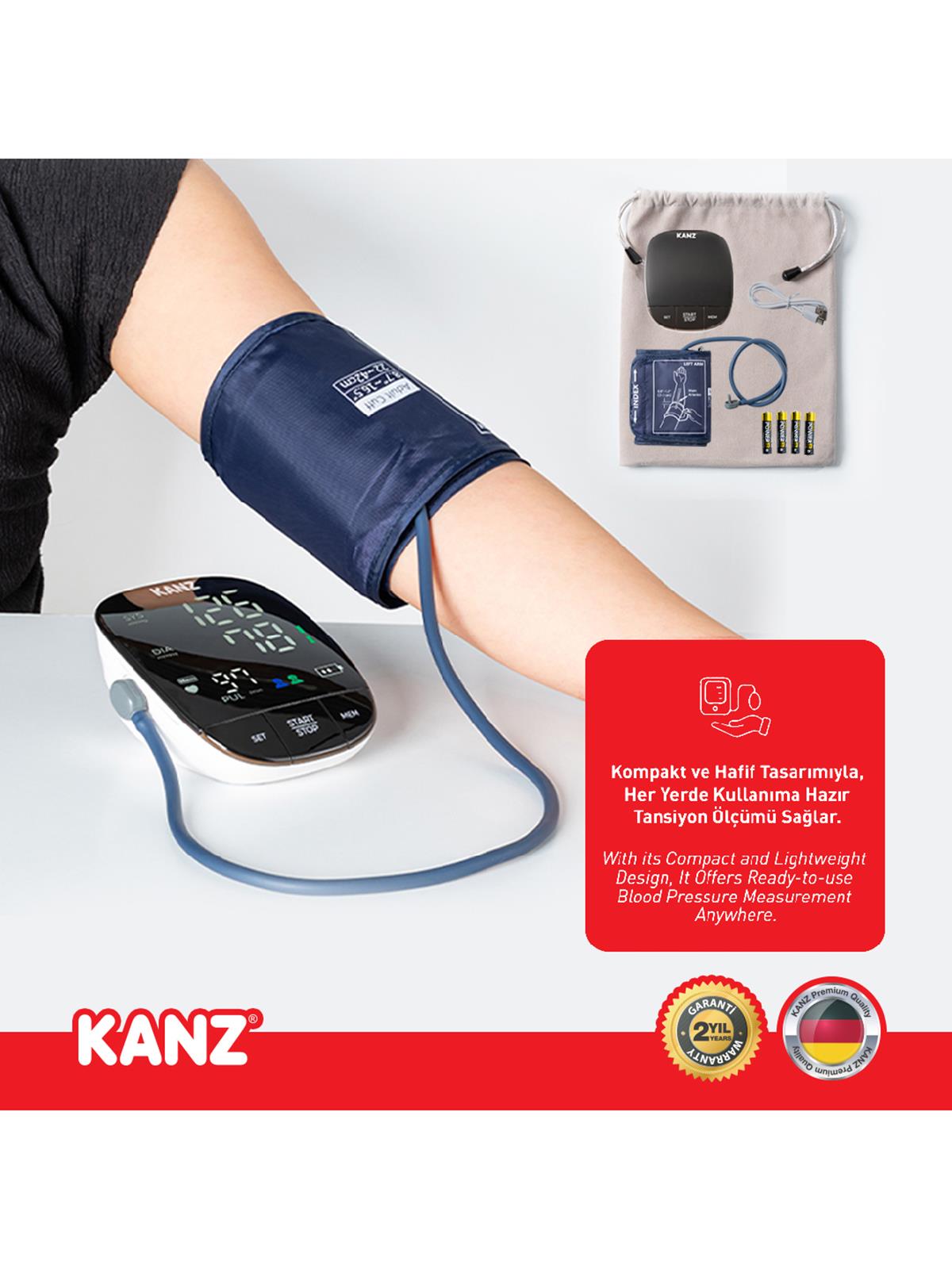 Kanz Dijital Koldan Ölçer Tansiyon Aleti