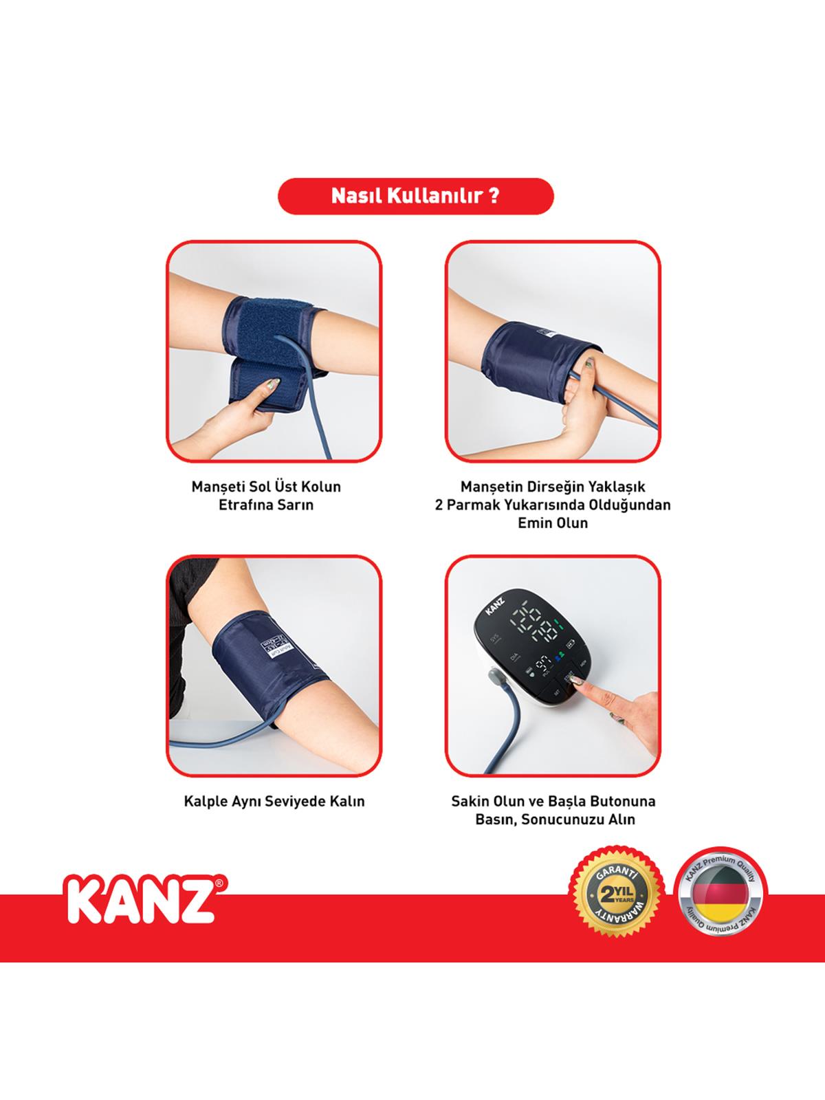 Kanz Dijital Koldan Ölçer Tansiyon Aleti