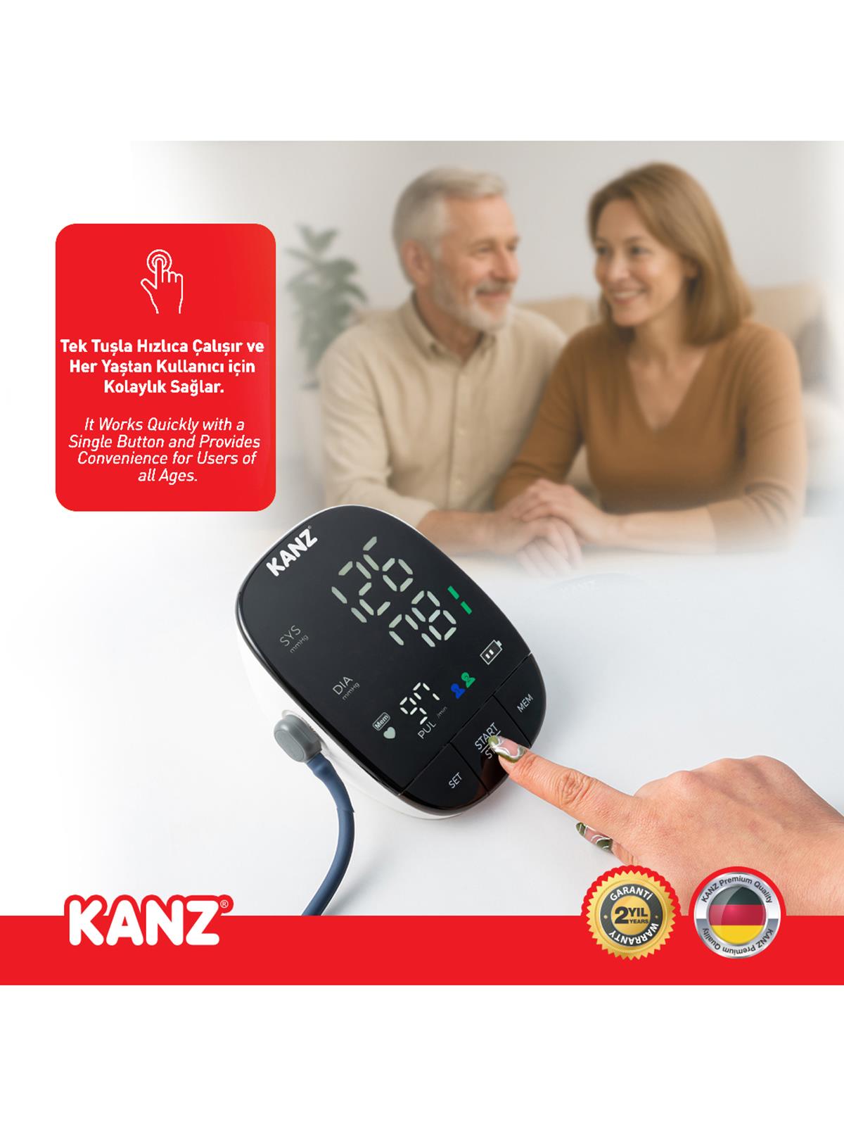 Kanz Dijital Koldan Ölçer Tansiyon Aleti