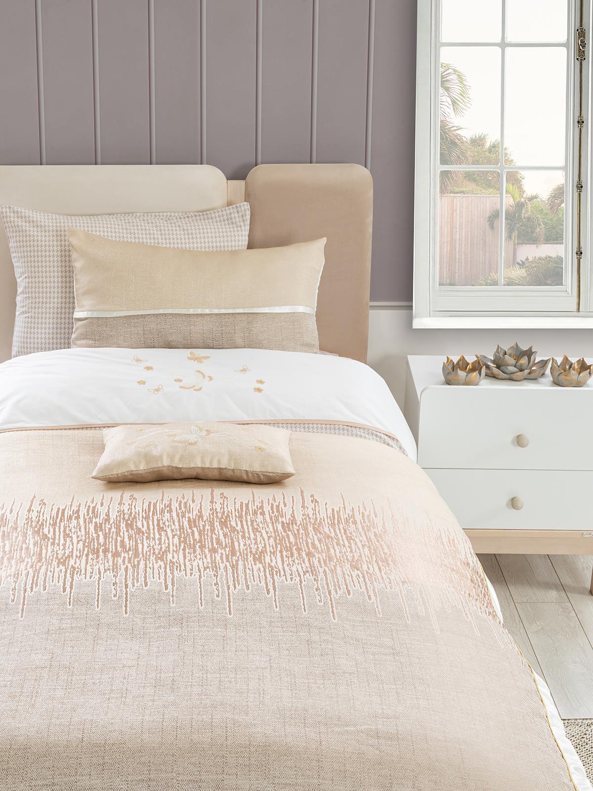 Tiffany Gold 3'lü Tek Kişilik Nevresim Takımı