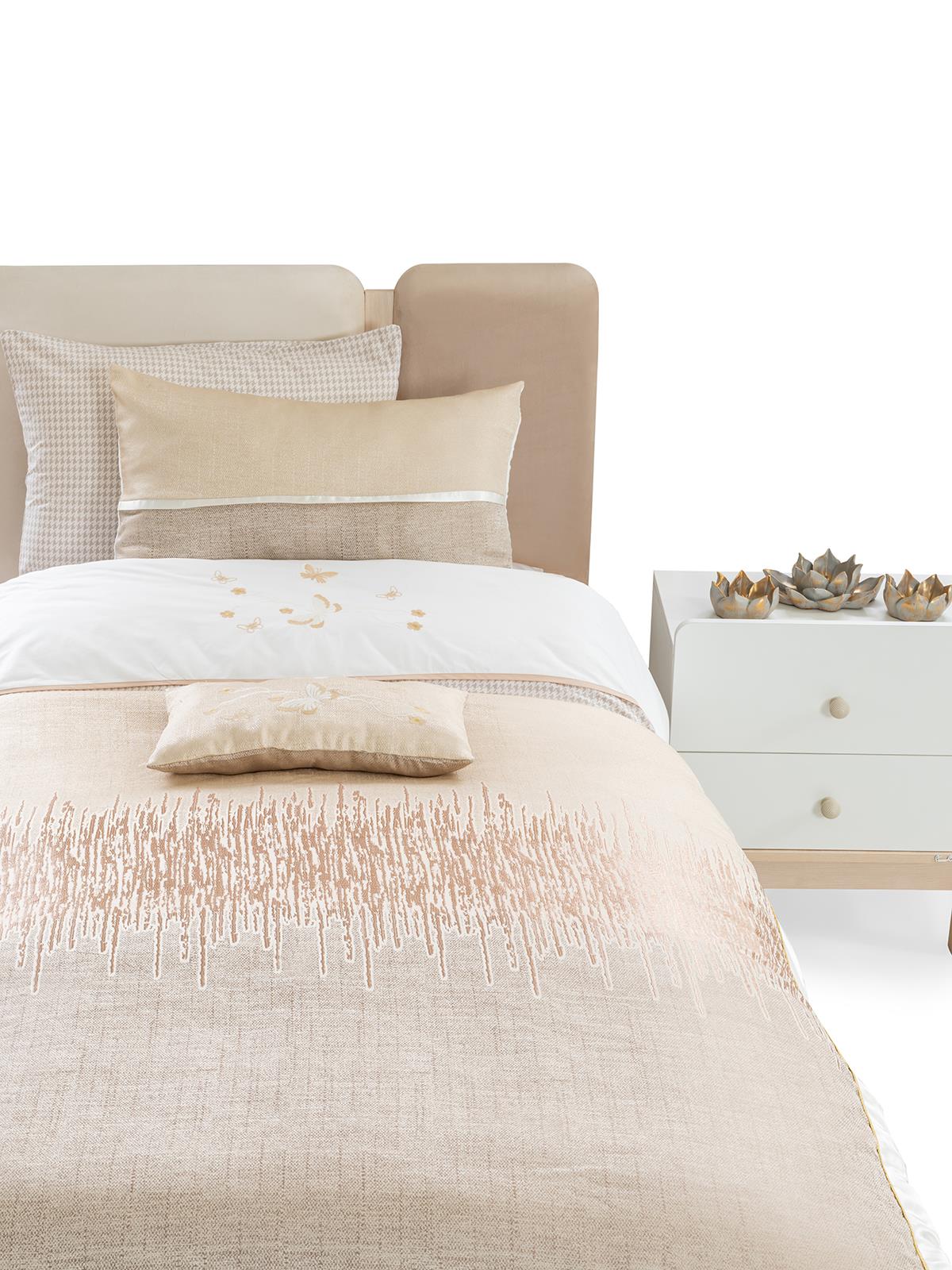 Tiffany Gold 3'lü Tek Kişilik Nevresim Takımı