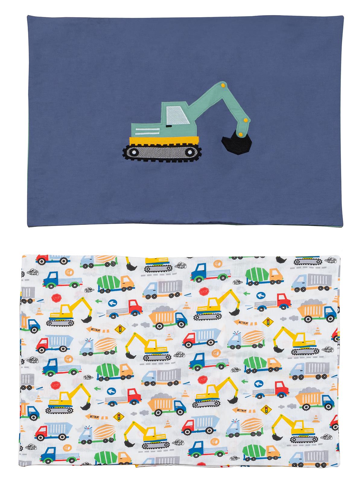 Tiffany İş Makinesi 3'lü Tek Kişilik Nevresim Takımı