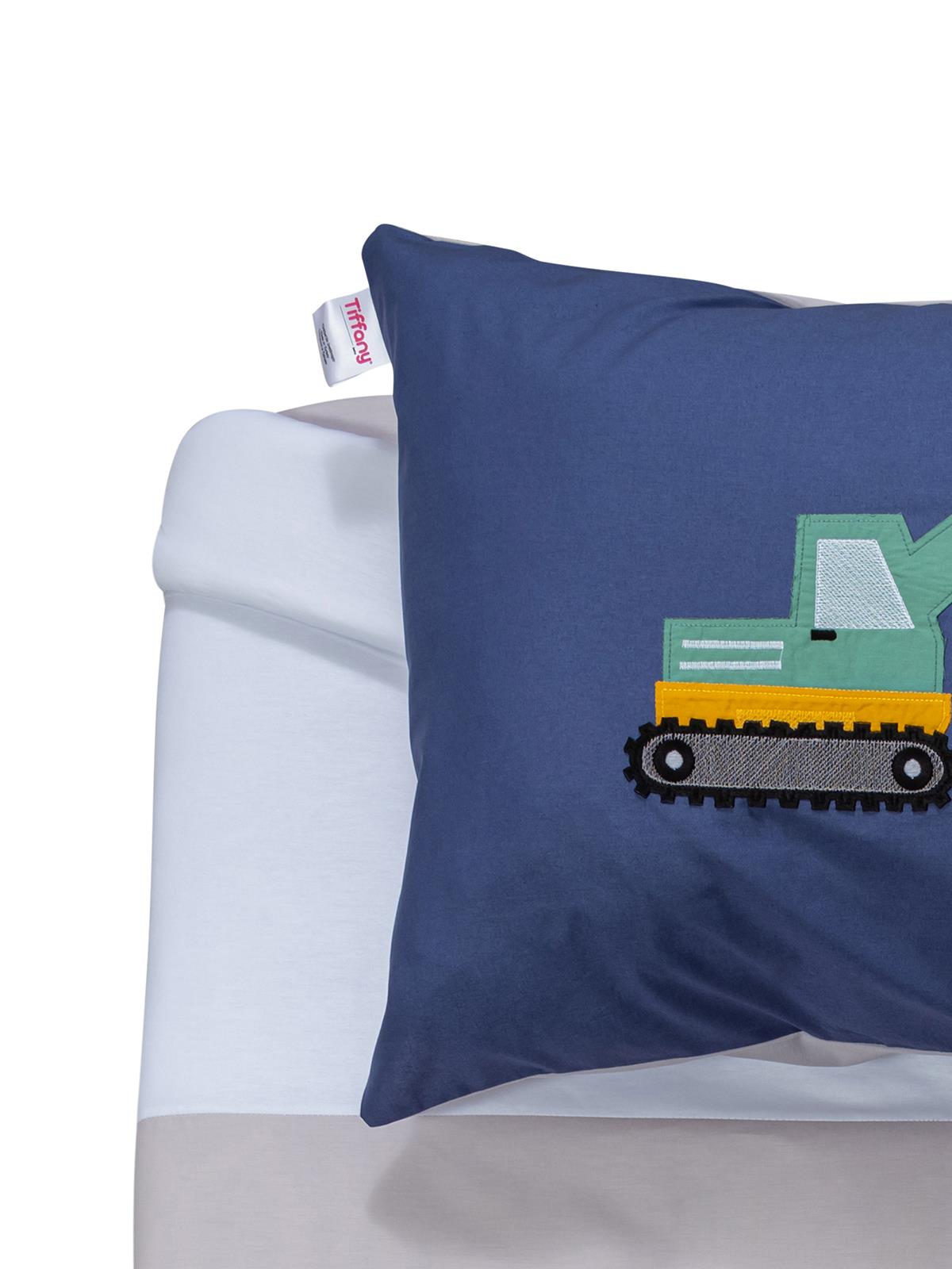 Tiffany İş Makinesi 3'lü Tek Kişilik Nevresim Takımı