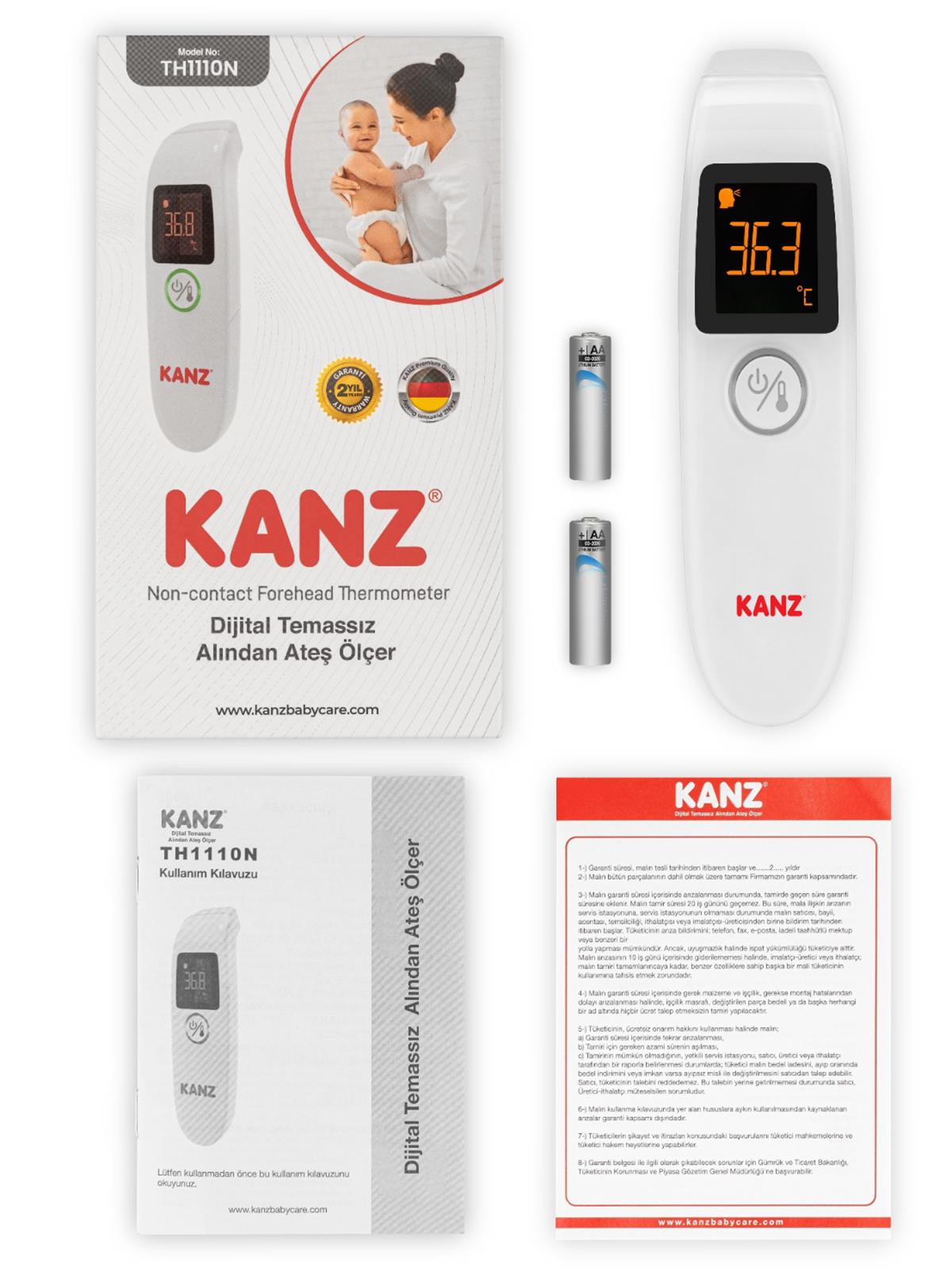 Kanz Dijital Temassız Alından Ateş Ölçer