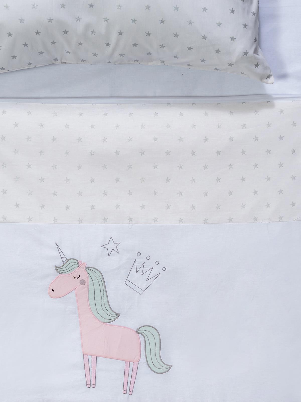 Tiffany Unicorn 3'lü Tek Kişilik Nevresim Takımı