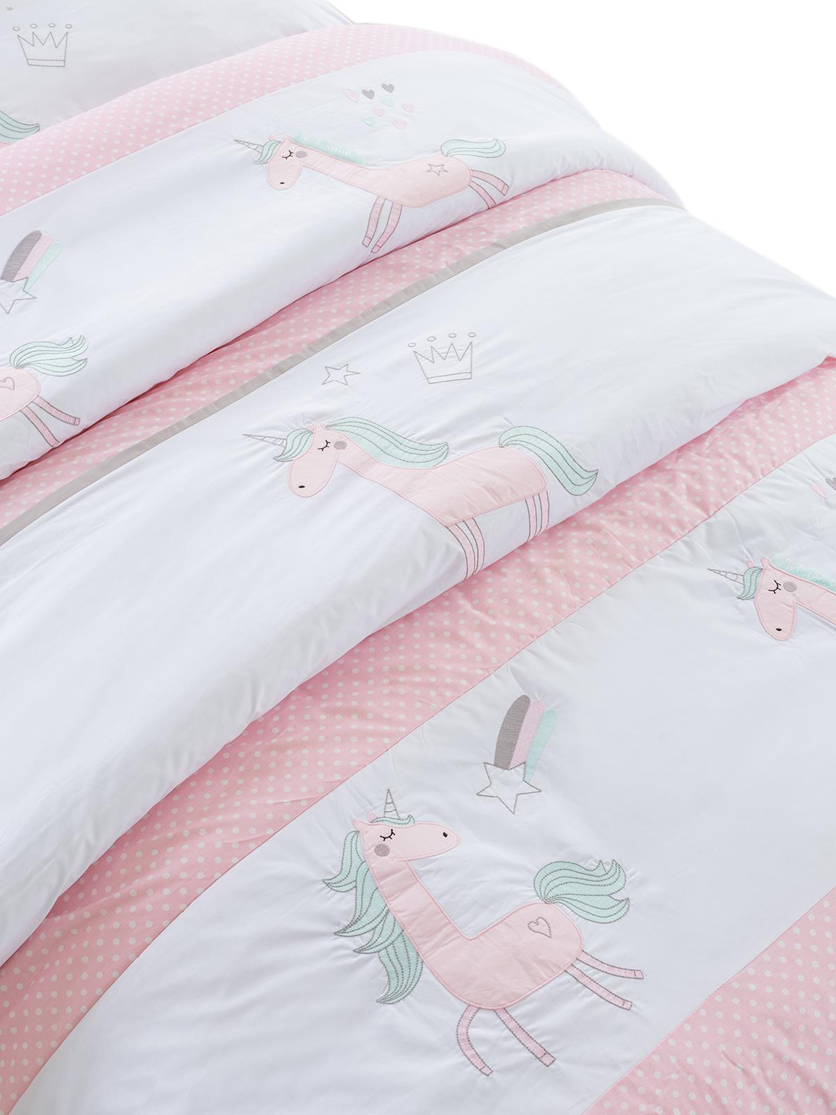 Tiffany Unicorn 3'lü Tek Kişilik Nevresim Takımı