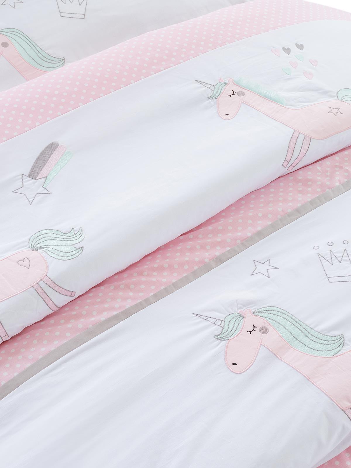 Tiffany Unicorn 3'lü Tek Kişilik Nevresim Takımı
