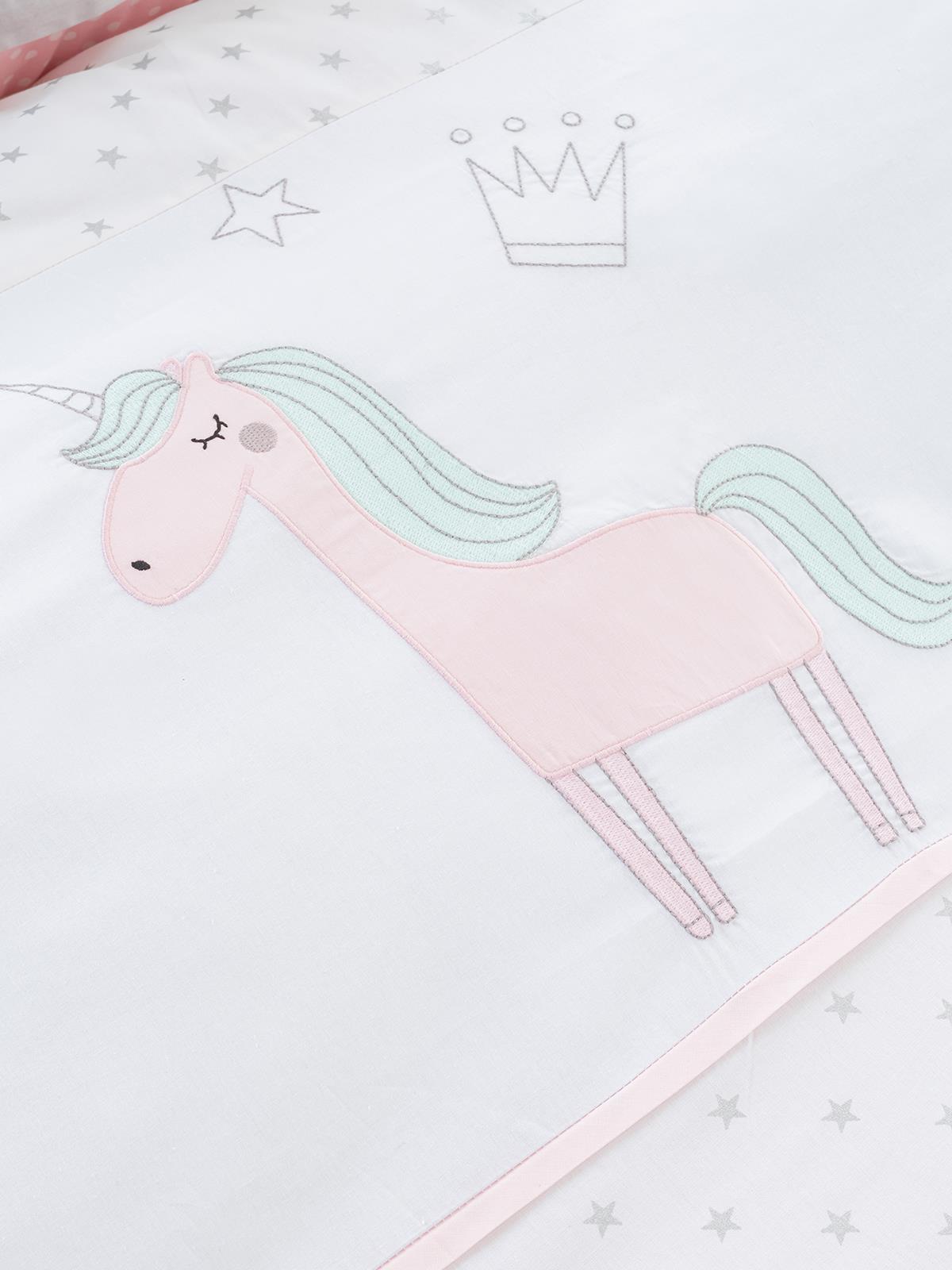 Tiffany Unicorn 3'lü Tek Kişilik Nevresim Takımı