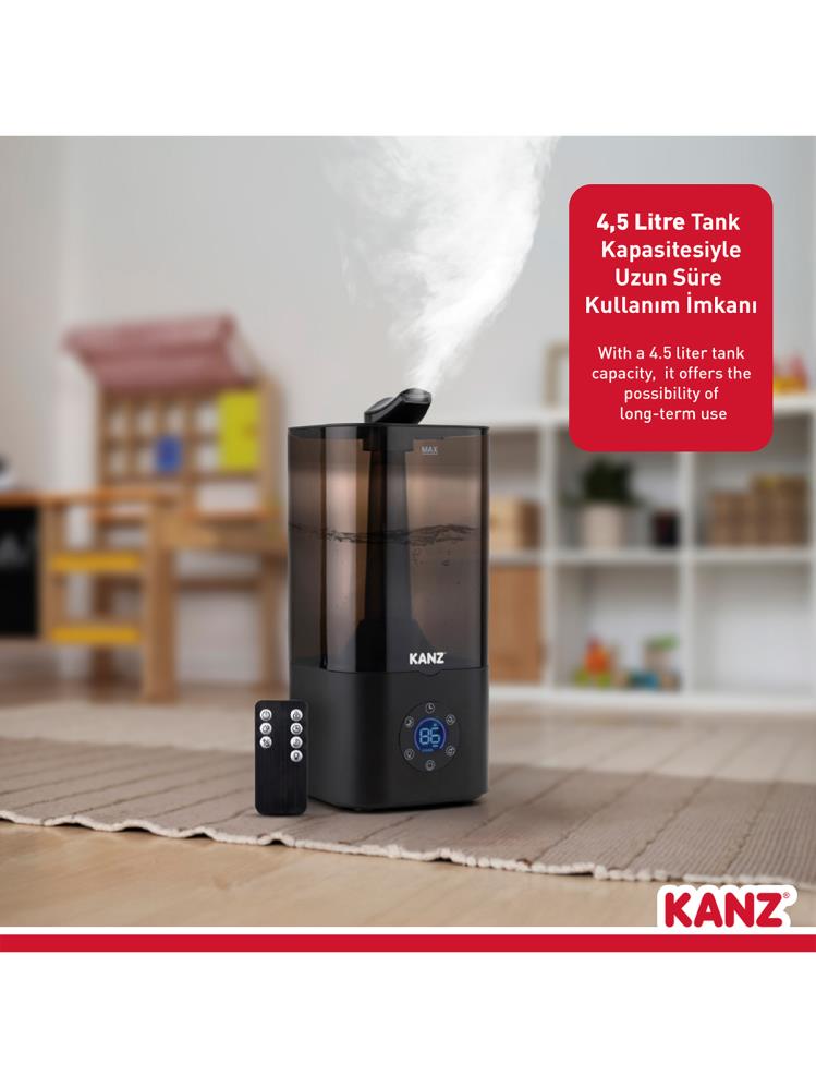 Kanz Uzaktan Kumandalı Dijital Soğuk Buhar Makinesi Hava Nemlendirici