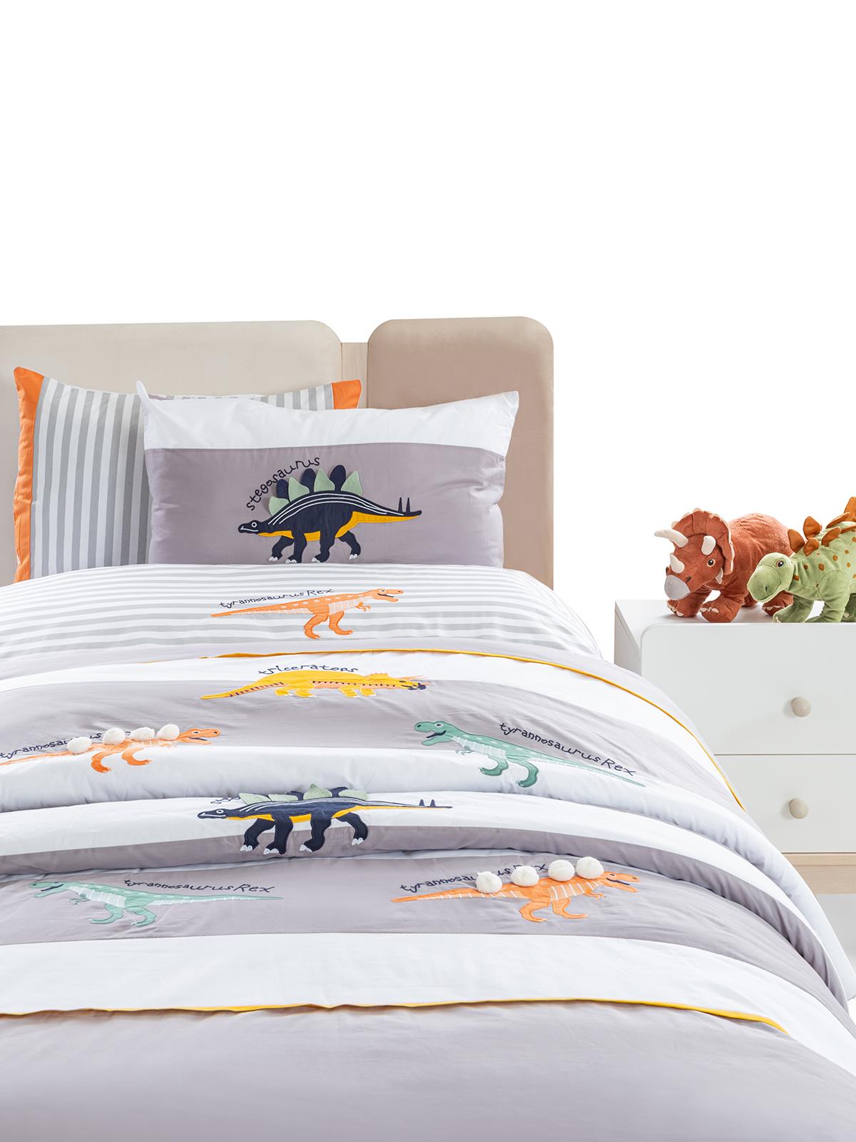 Tiffany Dinazor 3'lü Tek Kişilik Nevresim Takımı